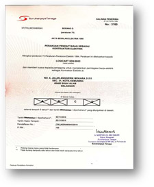 Suruhanjaya Tenaga Certificate